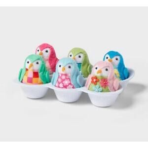 Target Spritz EASTER Spring Featherly Friends 6 pc Fabric Easter Egg Carton